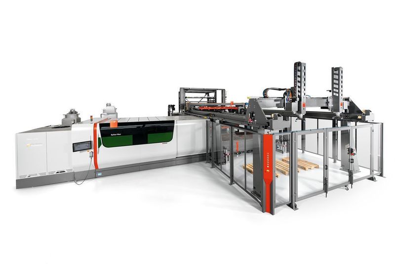 Modulare Automation für das Laserschneiden: Noch vielseitiger im Abräumen wird By Trans Cross mit der neu entwickelten Erweiterung By Sort. (Bystronic)