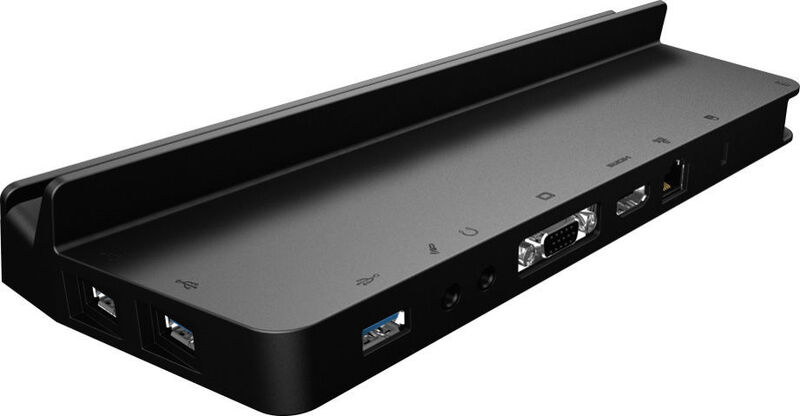 Für den Schreibtisch biete Fujitsu als Zubehör zum Q736 ein Desktop-Cradle an. (Bild: Fujitsu)