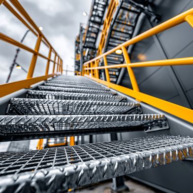 Geländerprojekte binden Metallbaubetriebe stark: Sie sind technisch anspruchsvoll, erfordern präzise Abstimmung und ziehen zusätzlichen Aufwand in Konstruktion, Fertigung, Oberflächenkoordination und Logistik nach sich, sodass viele Betriebe die Wirtschaftlichkeit einer Eigenfertigung prüfen. (Bild: © pattozher/stock.adobe.com - generiert mit KI)
