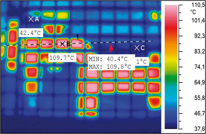 Ungedämmte Versorgungsleitungen (Bild 5) geben viel Wärme ab, wie das Wärmebild zeigt. Bild: Steinmaßl (Archiv: Vogel Business Media)