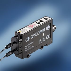 Sowohl äußerlich als auch im Preis unterscheiden sich IO-Link-fähige Sensoren nur marginal von Standard-Sensoren. Hier der Lichleiter-Sensor FL 70.