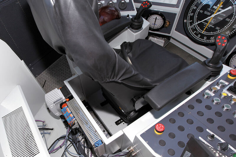 Take a seat: The integration of the control elements into the chair allows the operator to manage and monitor all rig activities from one place. Compliance to industrial standards, such as Profibus–DPs, Profinet, Modbus TCP and Ethernet/IP assures convenient integration. (Picture: Bartec)