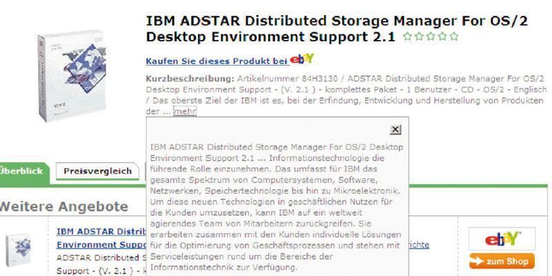 Resultat aus einer Internetsuche 2009 nach dem Stichwort „ADSTAR“ (Archiv: Vogel Business Media)