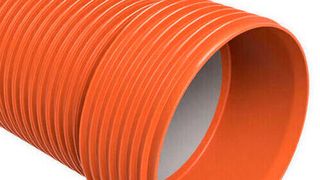 Ultra Rib 2 Blue is a new generation of polypropylene sewer pipes with a significant carbon footprint reduction over its lifetime. (Uponor)