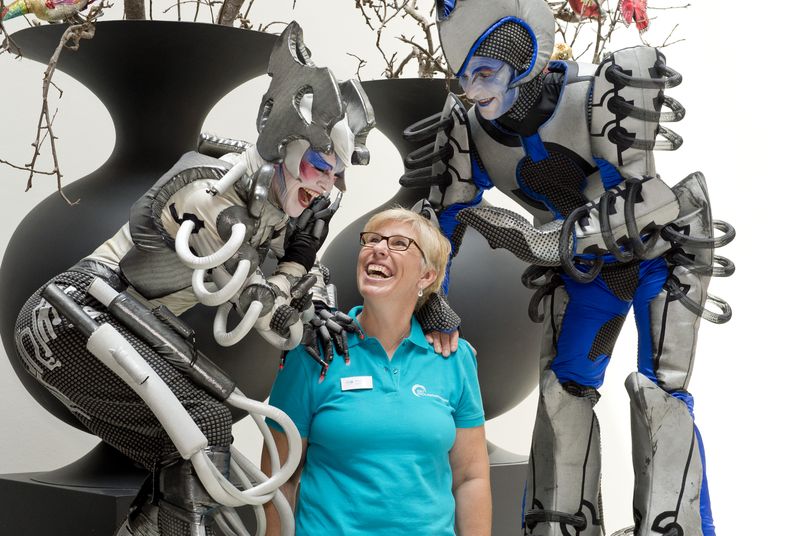 Petra Göbel von Eset war total begeistert von den zweien. (Eset)