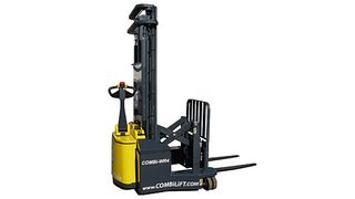 Erster handgeführter Deichselstapler von Combilift. (Bild: Combilift)