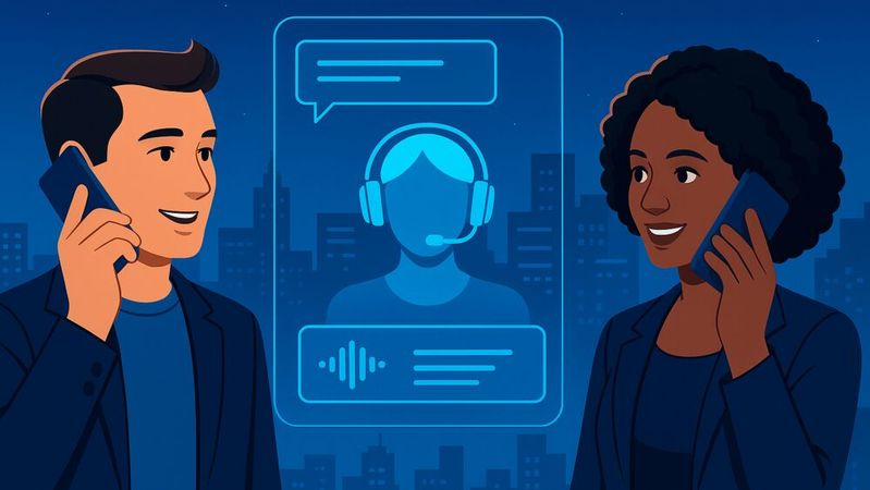 Die Telekom einen bald verfügbaren KI-Assistenten für Telefonate präsentiert. Bei Telefonaten im Handynetz der Deutschen Telekom sollen die Gesprächsteilnehmer künftig somit auf eine KI zurückgreifen können – und das auch, wenn nur ein Gesprächsteilnehmer Telekom-Kunde ist.  (Bild:  Dall-E / KI-generiert)