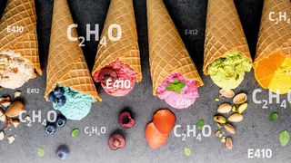 Abb. 1: Johannisbrotkernmehl (E410) und Guarkernmehl (E412) wird häufig mit Ethlyenoxid begast. Problem: Das Gas ist krebserregend und kann sich als Rückstand in Produkten wie Eiscreme finden. (Bild: ©kerdkanno - stock.adobe.com; LABORPRAXIS)