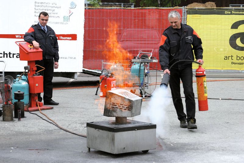 Auf der Parallelmesse Preventa werden unter anderem auch Brandschutz-Massnahmen demonstriert.  (Bild: Messe Dornbirn)