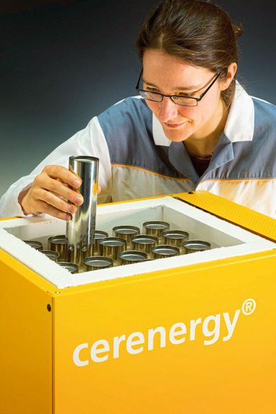 Cerenergy-Hochtemperaturbatterien für die stationäre Energiespeicherung sind robust, sicher, leistungsstark und preiswert.  (Bild: Fraunhofer IKTS)