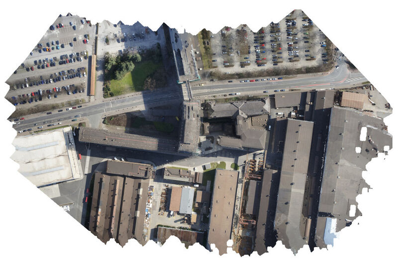 Luftbild des zu analysierenden Stadtteils (Bild: Siemens)