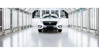 Ein fertiger Borgward im Lichttunel des Werkes Miyun, China. (Borgward)