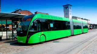 Van Hool bietet den Exqui-City-Linienbus auch mit CNG-Hybrid-Antrieb an. (Bild: Van Hool)