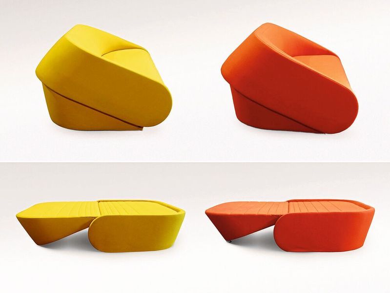 Platz 3: Links das Original-Schlafsofa „Up-Lift“ von Prostoria d.o.o. (Kroatien), rechts das Plagiat der Oxygen Corp. Limited (Großbritannien). Für seine preisgekrönte Produktlinie „Up-Lift“ hat Prostoria Designschutz in vielen Ländern eingetragen. Der Nachahmer kopiert eins zu eins Design, Funktion und Produktnamen, sodass Verwechslungsgefahr besteht. Oxygen vertreibt online Nachahmungen diverser renommierter Hersteller: „Unsere Produkte werden nach den gleichen Standards wie die Originale hergestellt, aber wir verkaufen sie mit bis zu 90% Rabatt...Wir fertigen hochwertige Reproduktionen an. Tolles Design für alle verfügbar“. Tatsächlich sind Materialien und Verarbeitung laut Aktion Plagiarius extrem billig. Die minderwertigen Plagiate würden nicht nur die Originalhersteller schädigen, sondern auch den Verbraucher. (Prostoria d.o.o.)