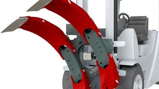 Vier unabhängige Druckplatten zeichnen die drehbare Rollenklammer T458B aus. (Bild: Kaup)