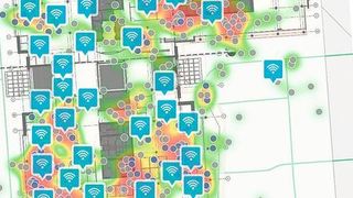 Eine Heatmap zeigt auf, wie es um die WLAN-Abdeckung bestellt ist. (Meraki)