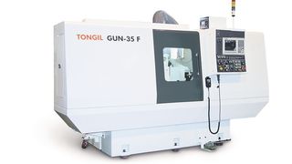 Die Rundschleifmaschine Gun35F wird jetzt über eine Fanuc-Einheit gesteuert und sorgt für nahezu perfekt rundgeschliffene Werkstücke. Bild: Tongil (Archiv: Vogel Business Media)