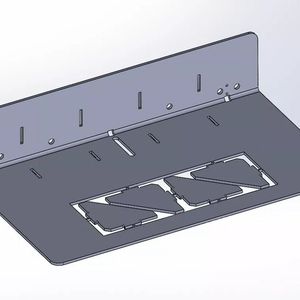 Knotenbleche mit Sollbruchstelle im „Ausbrand“.(Bild:  Optimate)