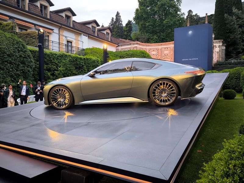 A classic BMW design element is the Hofmeister kink in the side window line, which is also featured on the Vision BMW Alpina (Source: SP-X/Mario Hommen)