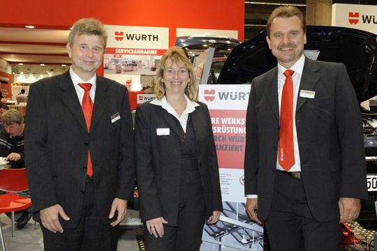Ralf Blättner, Elke Brenner und Josef Schön von Würth (Archiv: Vogel Business Media)