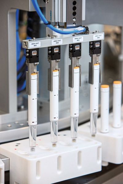 Mit Insulinkarpulen und Injektionsnadeln ausgestattete Pen-Systeme sind für Diabetiker besonders einfach anzuwenden.  (Bosch)