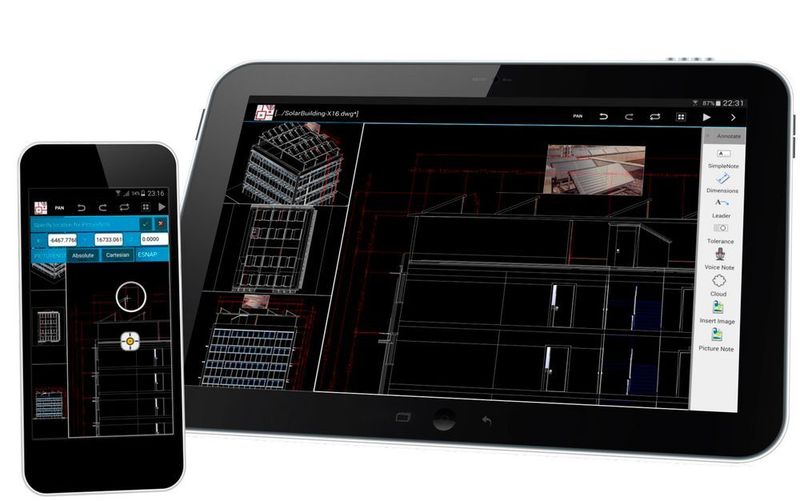 Mit Corel-CAD Mobile lassen sich DWG-Dateien von Corel-CAD und anderen CAD-Programm auf mobilen Geräten teilen. Um Zugriff zu erhalten, können Anwender die Zeichnungen mithilfe von Dropbox oder Google Drive in der Cloud synchronisieren oder lokal auf ihrem Gerät speichern. (Corel)