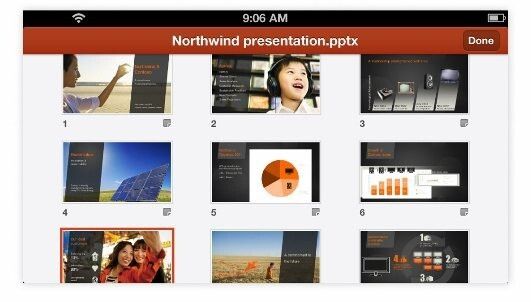 Um die Folien schnell durchsuchen zu können, gibt es den „Slide Navigator“. (Bild: Microsoft)