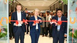 (L–R) Alain Rynwalt, Sales & Marketing Director EMEIA, Polymer Chemistry; Ann Lindgärde, Regional General Manager EMEIA, Polymer Chemistry; and Shrikant Kulkarni, Managing Director, India. (Nouryon)