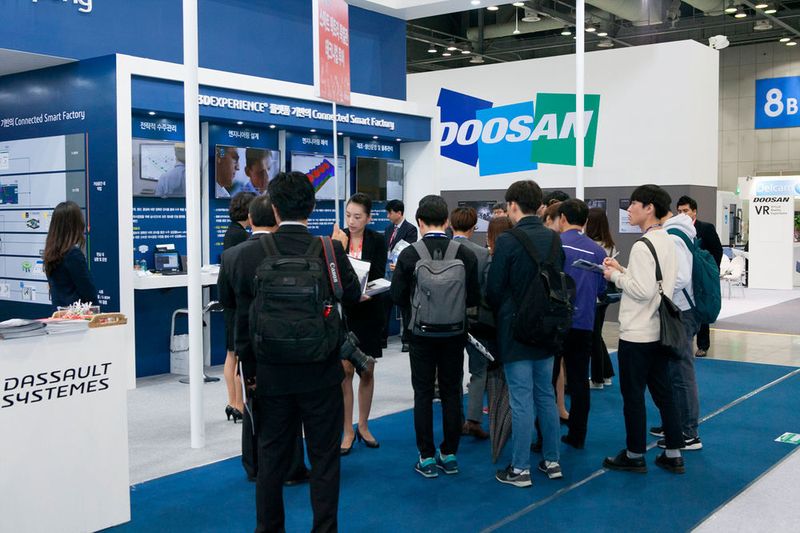 Die Simtos ist die größte Messe für die Fertigungsindustrie in Südkorea. (Simtos)