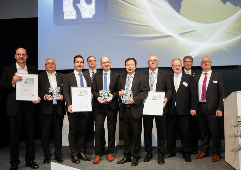 Die Gewinner des diesjährigen Newcast Award 2019. (Messe Düsseldorf / ctillmann)