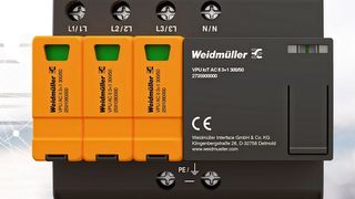 Der neue Überspannungsschutzableiter vom Typ VPU AC IoT vereint die Funktionen eines leistungsstarken Überspannungsschutzes mit denen eines intelligenten IoT-Geräts. (Weidmüller)