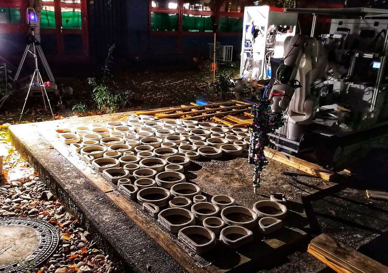 Mit der „World´s first block pavement 3d-printed on-site“ gewann die Printstones GmbH die Auszeichnung „Special Mention by Autodesk“. Dabei handelt es sich um die weltweit erste Pflasterfläche, die vor Ort mit einem mobilen 3D Drucker gedruckt wurde. Die Technologie bringt die additive Fertigung auf die Baustelle der Zukunft. (Printstones GmbH)