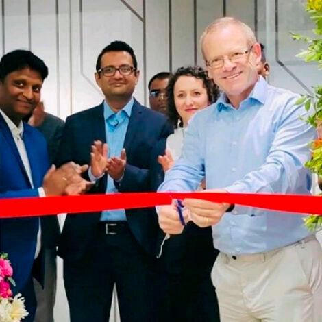 Dr. David Plater, Technical Director of Module Works officially opening the Pune office