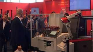 Das Unternehmen Robojob ist 2018 erstmals mit einem eigenen Stand  auf der Metav vertreten. (Robojob)