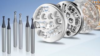 Radius- und Torusfräser für die Zahntechnik: Mit standhaften und genauen Werkzeugen lassen sich auch Hightech-Werkstoffe wie Zirkonoxid oder Titan wirtschaftlich bearbeiten. Bild: Zecha/Wieland Dental Technik (Archiv: Vogel Business Media)