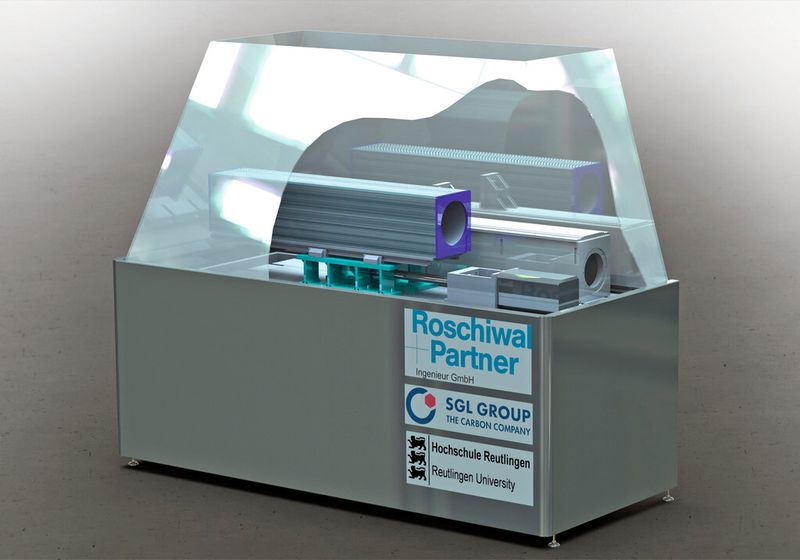 Bild 1: Im Rahmen einer Gemeinschaftsentwicklung entstand eine CFK-Pinole für spanende Werkzeugmaschinen. Sie ist um rund zwei Drittel leichter als eine vergleichbare Stahlschweißkonstruktion. (Bild: Roschiwal)