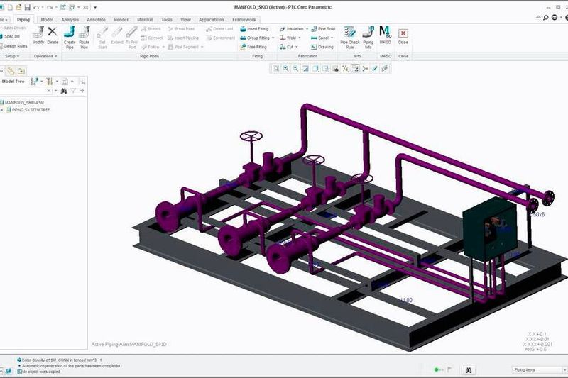 Die neue Version 2.3 der Rohrleitungsisometrie-Software M4 ISO Isometrics for PTC Creo Piping erleichtert die Isometrie-Erzeugung und verbessert deren Darstellung. (CAD Schroer)