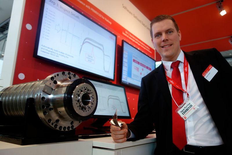 Auch spannend und neu für uns war, dass Fujitsu Condition Monitoring für Werkzeugmaschinen macht. Konkret arbeitet man für die DMG Mori speedMASTER Serie. (Markus Dalke)