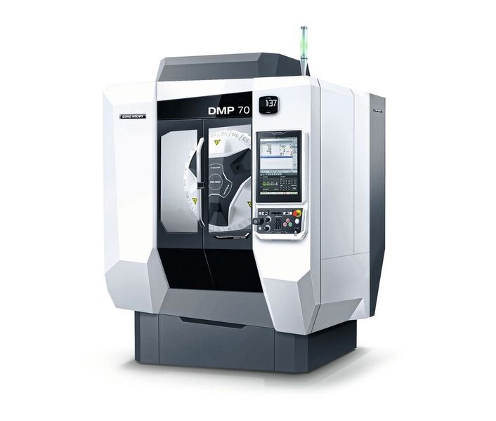 Die neue DMP 70 ist mit 4,2 m² Aufstellfläche eine äußerst kompakte Produktionsmaschine für Applikationen in anspruchsvollen Branchen. (DMG Mori)