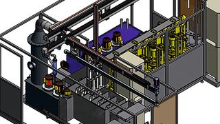 Bild 1: Das vollautomatische Anlagenkonzept für das Selga-Coat-Chrom-Verfahren; eine solche Anlage wird derzeit im niederländischen Venlo aufgebaut. (Bild: AHC Oberflächentechnik)