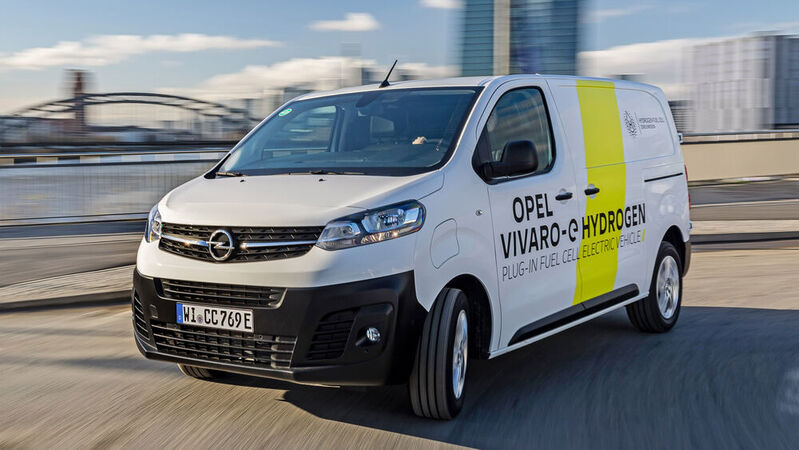 Opel bietet den Vivaro-E auch mit einer Wasserstoff-Brennstoffzelle an.