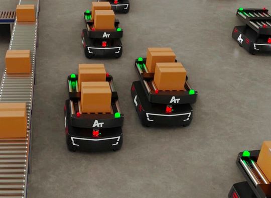 Der Robotik- und Automatisierungsspezialist Addverb hat in Indien seine zweite und größte Roboterfabrik in Betrieb genommen. Dort werden jetzt mobile Robotersysteme hergestellt. Das Ganze nennt sich „Bot Verse“-Fabrik und steht in Greater Noida, südlich von Delhi.(Bild:  Addverb)