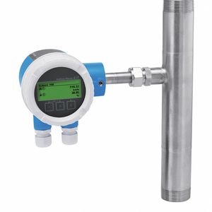 Proline t-mass A 150 von Endress+Hauser mit Einbauausführung mit verschiedenen Prozessanschlussvarianten für die Gase Luft, Stickstoff, Argon und CO2.