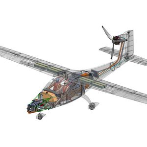 Nachdem der Antriebsstrang alle Tests auf dem Prüfstand in der Werkhalle in Grenchen gemeistert hat, stand die Konstruktion der optimalen Flugzeugzelle an. Konstruiert wurde mit Solidworks.