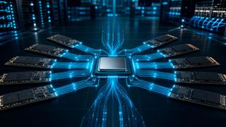 VROC ermöglicht es, NVMe-SSDs in Intel-Servern und -Workstations ohne separaten RAID-Controller als RAID-Verbund zu betreiben. (Bild: KI-generiert)
