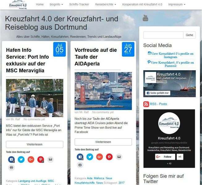 Der abgeblidete Blog hat mit dem Thema 