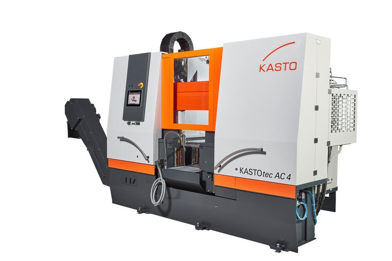 Bis hin zu schwer zerspanbaren Werkstoffen kann man mit der Kastotec AC 4 nichts falschmachen, wie der AMB-Aussteller Kasto verspricht. Es handelt sich um eine vollhydraulische Hochleistungsbandsäge. (Bild: Kasto)