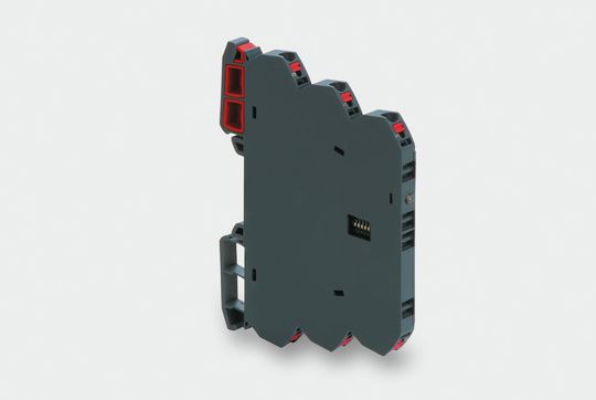 Mehrbereichs-Analogwandler von Lütze Transportation im nur 6,2 mm schmalen LCIS Rail-Gehäuse(Bild:  Lütze Transportation)