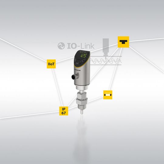 Der Durchflusssensor FS501 ergänzt Turcks Fluidsensor-Serie FS+ um eine messende Variante.(Bild:  Turck)