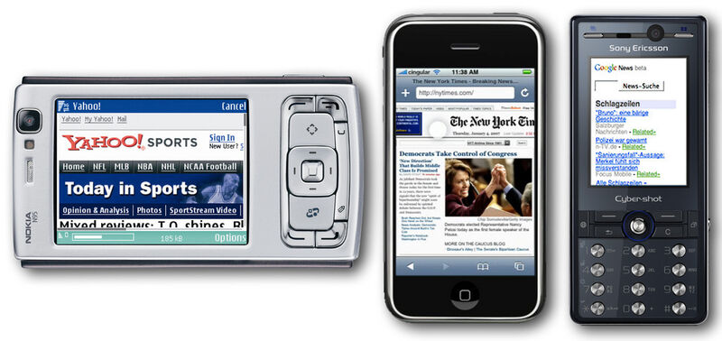 Praktisch jedes moderne Handy hat einen eingebauten Webbrowser. (Archiv: Vogel Business Media)